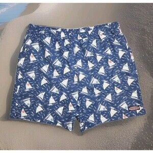 Vineyard Vines Board Shorts Swim Sailboat Pattern Mesh Lined Men's XXL SEE DESC